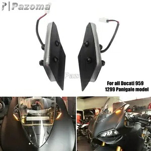 ミラーブロックオフターンシグナル LED ドゥカティ 1299 パニガーレ S 15-17 959 パニガーレ用 Mirror Block Off Turn Signals LED For Ducati 1299 Panigale S 15-17 959 Panigale 【並行輸入品】