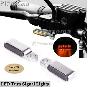 2 個ミニ LED ターンシグナルインジケーターライトハンドルバーウインカーフラッシャーランプ Emark 2Pcs Mini LED Turn Signal Indicators Lights Handlebar Blinker Flasher Lamp Emark 【並行輸入品】