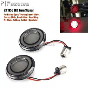 2x 1156 LED ターンシグナルライト ウインカー スモークレンズ付き ハーレー エレクトラ ロード グライド用 2x 1156 LED Turn Signal Light Blinker w/Smoke Lens For Harley Electra Road Glide 【並行輸入品】 40,040円