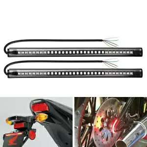 2x オートバイ 48 LED ストリップ リアテール ブレーキ ターンシグナル ランニング ライト ユニバーサル 2x Motorcycle 48 LED Strip Rear Tail Brake Turn Signal Running Lights Universal 【並行輸入品】