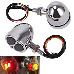 ヤマハ V スター 650 950 1100 クロームオートバイ LED ウインカーウインカーライト For Yamaha V Star 650 950 1100 Chrome Motorcycle LED Blinker Turn Signals Light 【並行輸入品】