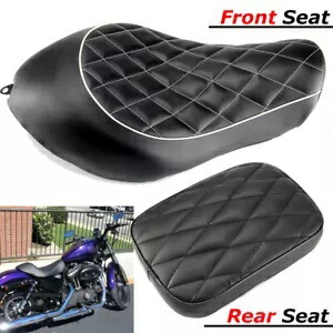 フロントリアドライバーライダーシートハーレースポーツスターアイアン 1200 883 48 72 カスタム 04+ Front Rear Driver Rider Seat For Harley Sportster Iron 1200 883 48 72 Custom 04+ 【並行輸入品】
