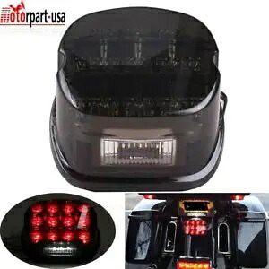 スモーク LED リアブレーキテールライトハーレーロードキングエレクトラグライドソフテイルダイナ用 Smoke LED Rear Brake Tail Light For Harley Road King Electra Glide Softail Dyna 【並行輸入品】
