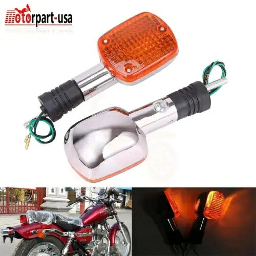 2x ターンシグナルウインカーライトホンダシャドウ 500 VT500C レベル CA250 CMX250 2x Turn Signal Blinker Lights For Honda Shadow 500 VT500C Rebel CA250 CMX250 【並行輸入品】