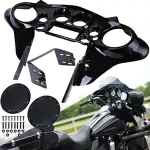 ハーレーエレクトラグライドクラシック 1998-13 光沢のあるダブル DIN インナーバットウィングフェアリング用 for Harley Electra Glide Classic 1998-13 Glossy Double DIN Inner Batwing Fairing 【並行輸入品】