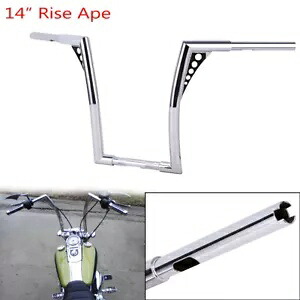 オートバイ 14 インチ ライズ エイプ ハンガー ハンドルバー ハーレー FLST FXST スポーツスター XL用 Motorcycle 14'' Rise Ape Hangers Handlebar for Harley FLST FXST Sportster XL 【並行輸入品】