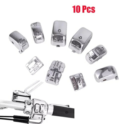10x ハンドコントロールスイッチハウジングボタンカバー ハーレーツーリングロードキング 96-13用 10x Hand Control Switch Housing Button Covers for Harley Touring Road King 96-13 【並行輸入品】 34,320円