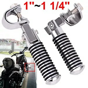 ハーレーホンダ ヤマハ V-STAR フットペグレスト 1インチ～1-1/4インチ ハイウェイエンジンクラッシュバー用 For Harley Honda Yamaha V-STAR Foot Pegs Rest 1\
