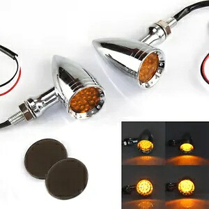 ユニバーサルオートバイ LED 弾丸ブレーキターンシグナルランニングテールライトアンバー 12V Universal Motorcycle LED Bullet Brake Turn Signal Running Tail Lights Amber 12V 【並行輸入品】