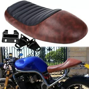 ユニバーサルオートバイカフェレーサーシートこぶフラットサドルホンダ GB スズキヤマハ Universal Motorcycle Cafe Racer Seat Hump Flat Saddle For Honda GB Suzuki Yamaha 【並行輸入品】