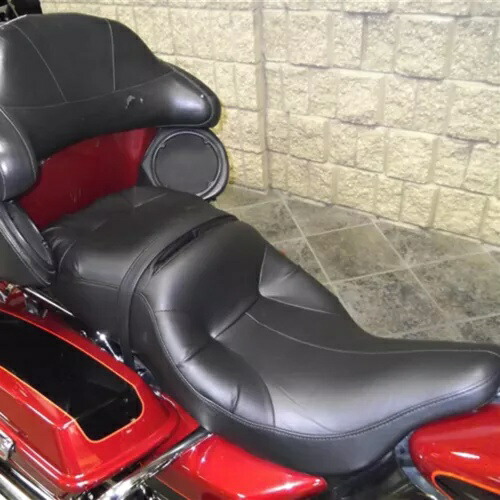 ライダー パッセンジャー ロープロ シート ハーレー ツーリング エレクトラグライド ポリス FLHT 97-07用 Rider Passenger Low-Pro Seat For Harley Touring Electra Glide Police FLHT 97-07 【並行輸入品】