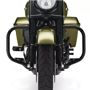 ブラックオートバイハイウェイエンジンガードクラッシュバーハーレーツーリング2009-2024用 Black Motorcycle Highway Engine Guard Crash Bar For Harley Touring 2009-2024 【並行輸入品】