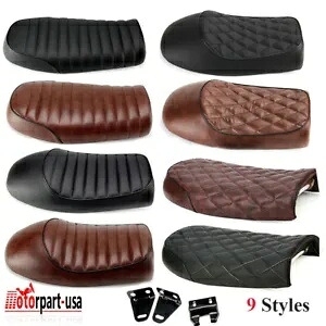 オートバイカフェレーサーシートヴィンテージこぶサドルホンダ CB ヤマハ XJ スズキ GS Motorcycle Cafe Racer Seat Vintage Hump Saddle For Honda CB Yamaha XJ Suzuki GS 【並行輸入品】