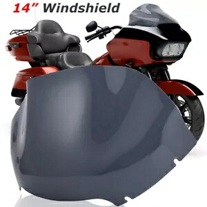 ウェーブ スポーツ フレア フロントガラス 14インチ ハーレー ツーリング ロード グライド FLTR CVO 2015-2024用 Wave Sport Flare Windshield 14\