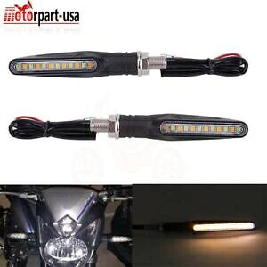 2x ユニバーサルオートバイ LED ターンシグナルライトウインカーインジケータランプ 12V アンバー 2x Universal Motorcycle LED Turn Signal Lights Blinker Indicator Lamp 12V Amber 【並行輸入品】