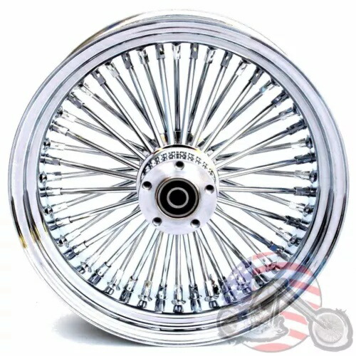 クローム 16 x 3.5 48 ファット キング スポーク リア ホイール リム ハーレー ツーリング ダイナ ソフテイル Chrome 16 x 3.5 48 Fat King Spoke Rear Wheel Rim Harley Touring Dyna Softail 【並行輸入品】