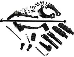 ブラック フロント フォワード コントロール キット ペグ付き ボバー ハーレー スポーツスター 2014-2022 XL Black Front Forward Controls Kit With Pegs Bobber Harley Sportster 2014-2022 XL 【並行輸入品】