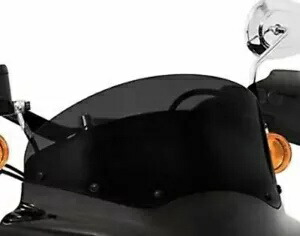 メンフィス シェイズ 7インチ ダーク ブラック スモーク ロード ウォリアー フロントガラス ハーレー ソフテイル ダイナ Memphis Shades 7\