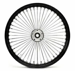 21 X 2.15 ブラック & クローム フロント 48 スポーク ナロー グライド ホイール リム スポーツスター ダイナ 21 X 2.15 Black & Chrome Front 48 Spoke Narrow Glide Wheel Rim Sportster Dyna 【並行輸入品】