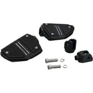 CIRO ツインレール ブラック ドライバー フットレスト フットペグ フロアボード ハーレー 18+ ソフテイル CIRO Twin Rail Black Driver Footrests Foot Pegs Floorboards Harley 18+ Softail 【並行輸入品】