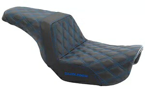 サドルメン ブルー ステップ 2 アップ ラティス ダイヤモンド ステッチ シート ハーレー 06-17 ダイナ FXD FLD Saddlemen Blue Step 2 Up Lattice Diamond Stitch Seat Harley 06-17 Dyna FXD FLD 【並行輸入品】