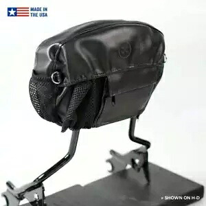 ボーン マウンテン トリプル スレット パッセンジャー バックレスト ブラック ハーレー メトリック オーガナイザー Bone Mountain Triple Threat Passenger Backrest Black Harley Metric Organizer 【並行輸入品】