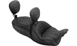 マスタング ブラック ワンピース ヴィンテージ 2 アップ ツーリング シート ハーレー フリーホイーラー FLRT 15-20 Mustang Black One-Piece Vintage 2-Up Touring Seat Harley Freewheeler FLRT 15-20 【並行輸入品】