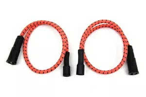 Sumax オレンジ & ブラック クロス スパーク プラグ 点火ワイヤー セット 2009-2016 ハーレー ツーリング Sumax Orange & Black Cloth Spark Plug Ignition Wire Set 2009-2016 Harley Touring 【並行輸入品】