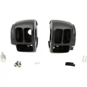 マットブラック ハンドルバー スイッチ ハウジング ハンド コントロール キット 96-07 ハーレー ツーリング FLHR Matte Black Handlebar Switch Housing Hand Controls Kit 96-07 Harley Touring FLHR 【並行輸入品】