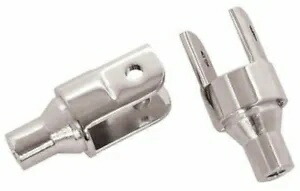 クロームメスフットペグフットペグマウントアダプターセットハーレーオートバイ5/8インチクレビス Chrome Female Foot Peg Footpeg Mounts Adapters Set Harley Motorcycle 5/8\