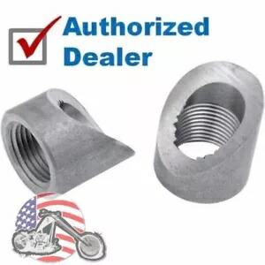 Drag Specialty O2 センサー栓セット 18MM 45 度溶接ハーレーチョッパーボッパー Drag Specialties O2 sensor Bung Set 18MM 45 Degree Weld In Harley Chopper Bopper 【並行輸入品】