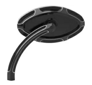 アレンネス リアビュー キャットアイ 凸面ミラー アルマイト ブラック 左ハンドルバー ハーレー Arlen Ness Rear View Cat Eye Convex Mirror Anodized Black Left Handlebar Harley 【並行輸入品】