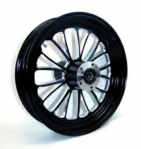 アルティマ マンハッタン ブラック ビレット アルミニウム 18 3.5 フロント ホイール ハーレー ツーリング 84-2007 Ultima Manhattan Black Billet Aluminum 18 3.5 Front Wheel Harley Touring 84-2007 【並行輸入品】