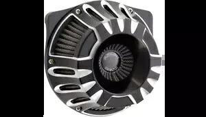 Arlen Ness ディープカット 逆フィルターキット ブラック ハーレー ツインカム ソフテイル 99-17 Arlen Ness Deep Cut Inverted Filter Kit Black Harley Twin Cam Softail 99-17 【並行輸入品】