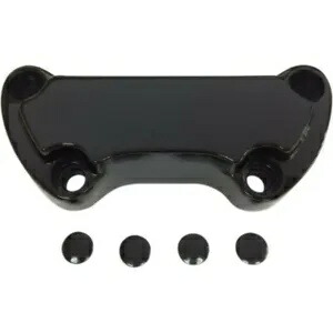 ドラッグ スペシャリティーズ ブラック スカラップ ハンドルバー ライザー トップ クランプ ハーレー ソフテイル ダイナ Drag Specialties Black Scalloped Handlebar Riser Top Clamps Harley Softail Dyna 【並行輸入品】