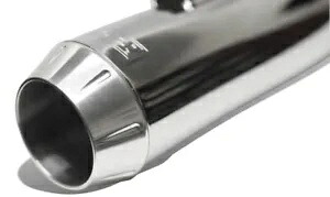 Bassani 4インチ ポリッシュビレット交換用エンドキャップマフラーチップ ハーレーツーリング 99-16 Bassani 4\