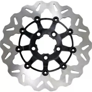 Galfer ステンレスブラック コントラストウェーブ リア ブレーキローター ハーレー FXST ツーリング ダイナ Galfer Stainless Black Contrast Wave Rear Brake Rotor Harley FXST Touring Dyna 【並行輸入品】