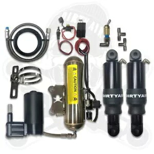 Dirty Air ハーレー ツーリング バガー リア エアライド ショック サスペンション キット Fast Up 80+ Dirty Air Harley Touring Bagger Rear Air Ride Shocks Suspension Kit Fast Up 80+ 【並行輸入品】