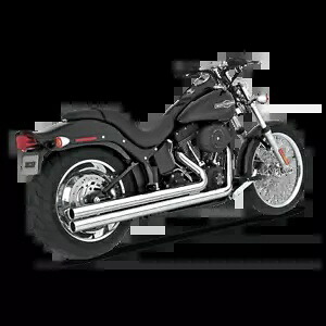 Vance & Hines クローム Big Shots ロング 2 Into 2 排気システム ハーレー ソフテイル 86-17 Vance & Hines Chrome Big Shots Long 2 Into 2 Exhaust System Harley Softail 86-17 【並行輸入品】