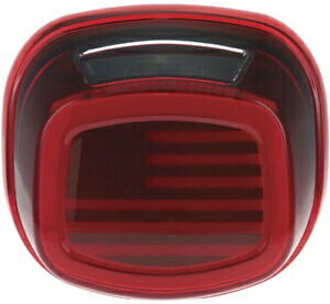 Kuryakyn Tracer 米国旗 LED テールライト レッドレンズ ライセンス ライト ハーレー ツーリング Kuryakyn Tracer US Flag LED Taillight Red Lens License Light Harley Touring 【並行輸入品】