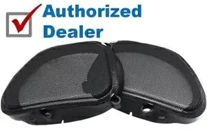 Hogtunes フロントフェアリング ブラック メッシュ スピーカー グリル グリル ハーレー ロード グライド 98-13 Hogtunes Front Fairing Black Mesh Speaker Grills Grilles Harley Road Glide 98-13 【並行輸入品】