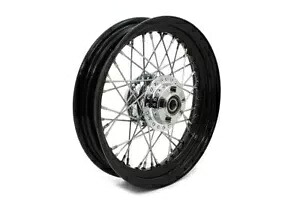 16 X 3 ブラック フロント 40 クローム スポーク ホイール リム 10+ ハーレー スポーツスター 48 フォーティエイト 16 X 3 Black Front 40 Chrome Spoke Wheel Rim 10+ Harley Sportster 48 Forty Eight 【並行輸入品】