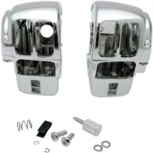 クローム ハンドルバー スイッチ ハウジング ハンド コントロール キット 96-07 ハーレー ツーリング FLH ラジオ Chrome Handlebar Switch Housing Hand Control Kit 96-07 Harley Touring FLH Radio 【並行輸入品】