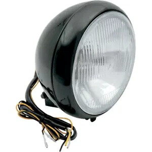 ドラッグスペシャリティーズ ブラック 交換用ヘッドライトキット アセンブリ ハーレー ソフテイル 86-17 Drag Specialties Black Replacement Headlight Kit Assembly Harley Softail 86-17 【並行輸入品】