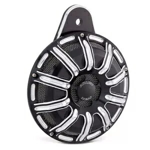 Arlen Ness コントラストカット ブラック 10 ゲージ ビレット ホーン カバー アップグレード ハーレー 95-2019 Arlen Ness Contrast Cut Black 10 Gauge Billet Horn Cover Upgrade Harley 95-2019 【並行輸入品】