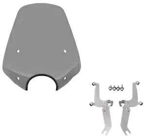 メンフィス シェード リオ グランデ ブラック スモーク フロントガラス ポリッシュ ハーレー ソフテイル バー付き Memphis Shades Rio Grande Black Smoke Windshield Polished Harley Softail W/ Bar 【並行輸入品】