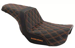 Saddlemen オレンジ ステップ 2 アップ ラティス ダイヤモンド ステッチ シート ハーレー 06-17 ダイナ FXD FLD Saddlemen Orange Step 2 Up Lattice Diamond Stitch Seat Harley 06-17 Dyna FXD FLD 【並行輸入品】