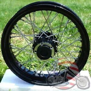 リア 16 x 3 40 スポーク ブラック リム ハブ ホイール ハーレー ダイナ ソフテイル スポーツスター 2000-2004 Rear 16 x 3 40 Spoke Black Rim Hub Wheel Harley Dyna Softail Sportster 2000-2004 【並行輸入品】