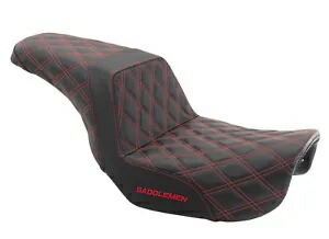 Saddlemen レッド ステップ 2 アップ ラティス ダイヤモンド ステッチ シート ハーレー 06-17 ダイナ FXD FLD Saddlemen Red Step 2 Up Lattice Diamond Stitch Seat Harley 06-17 Dyna FXD FLD 【並行輸入品】