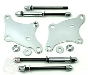 クロームロアモーターマウントキット ボルト付き ハーレー アイアンヘッド スポーツスター 1952-1981 KH Chrome Lower Motor Mount Kit With Bolts Harley Ironhead Sportster 1952-1981 KH 【並行輸入品】